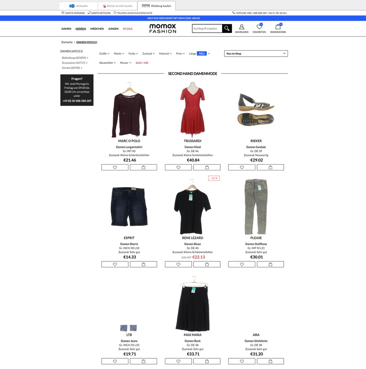 Aus ubup wird momox fashion / Marktführer momox stellt seinen Second Hand
